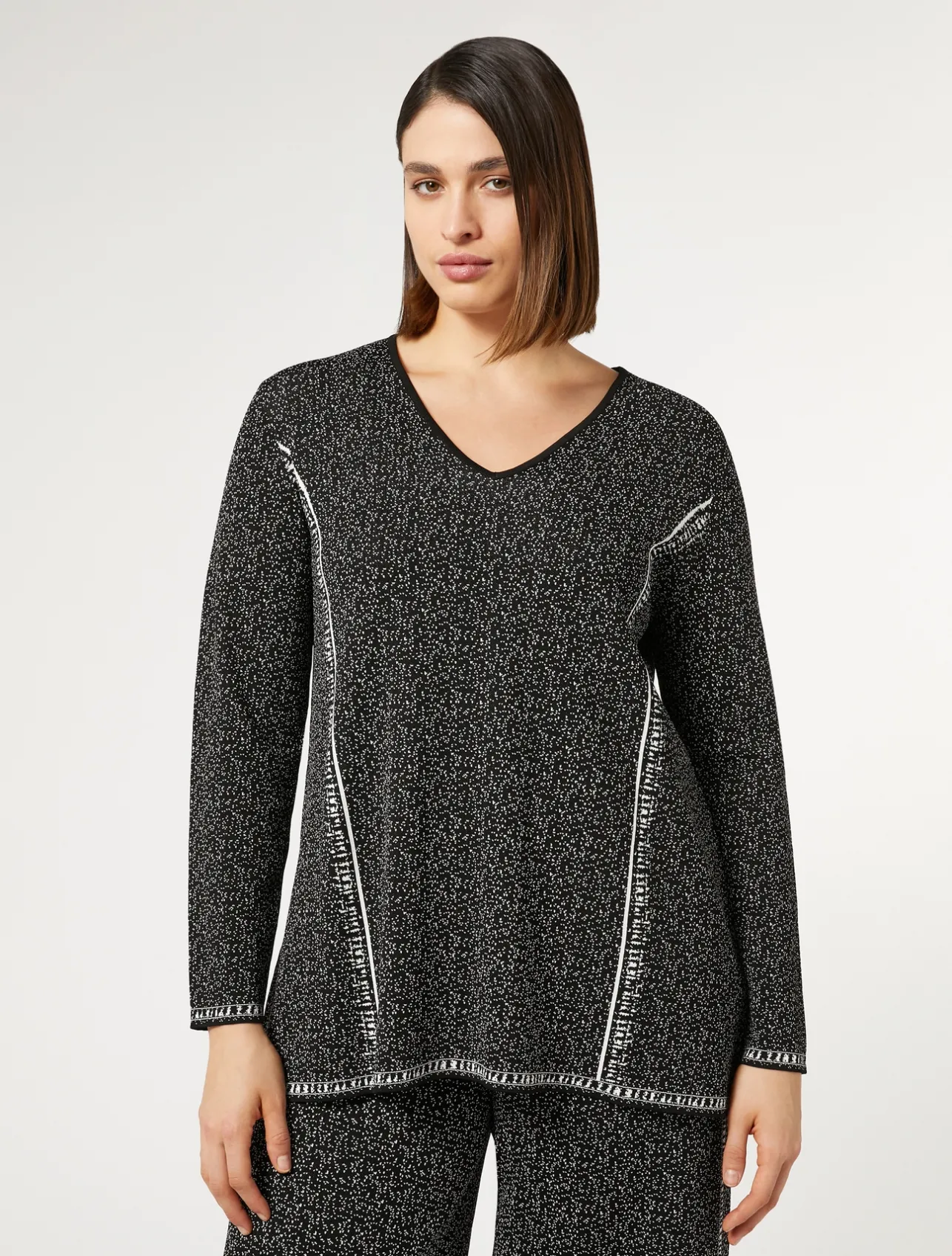 Maglia in viscosa jacquard*Marina Rinaldi Outlet