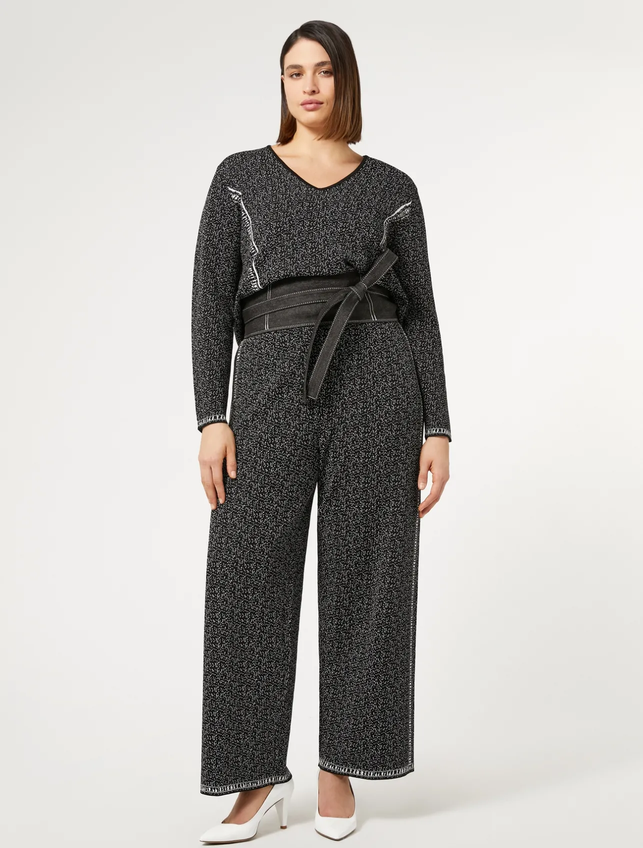 Maglia in viscosa jacquard*Marina Rinaldi Outlet