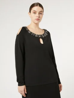 Maglia in viscosa ricamata*Marina Rinaldi Hot