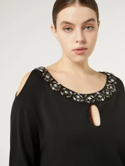Maglia in viscosa ricamata*Marina Rinaldi Hot