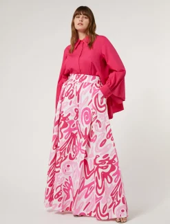 Pantaloni ampi in popeline stampato*Marina Rinaldi Fashion