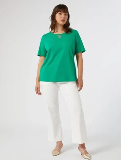 Pantaloni flare in bull di cotone*Marina Rinaldi Outlet