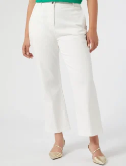 Pantaloni flare in bull di cotone*Marina Rinaldi Outlet
