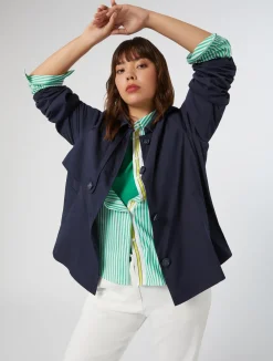Pantaloni flare in bull di cotone*Marina Rinaldi Outlet