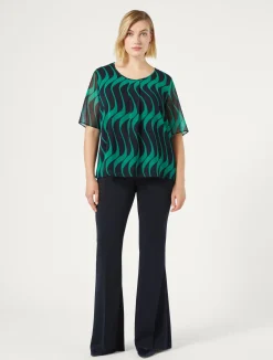 Pantaloni flare in cady*Marina Rinaldi Online