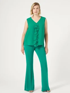 Pantaloni flare in cady*Marina Rinaldi Online