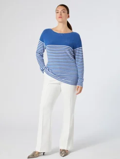 Pantaloni flare in cotone stretch*Marina Rinaldi Outlet