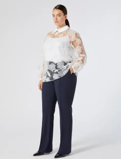 Pantaloni flare in tela di lana*Marina Rinaldi Fashion