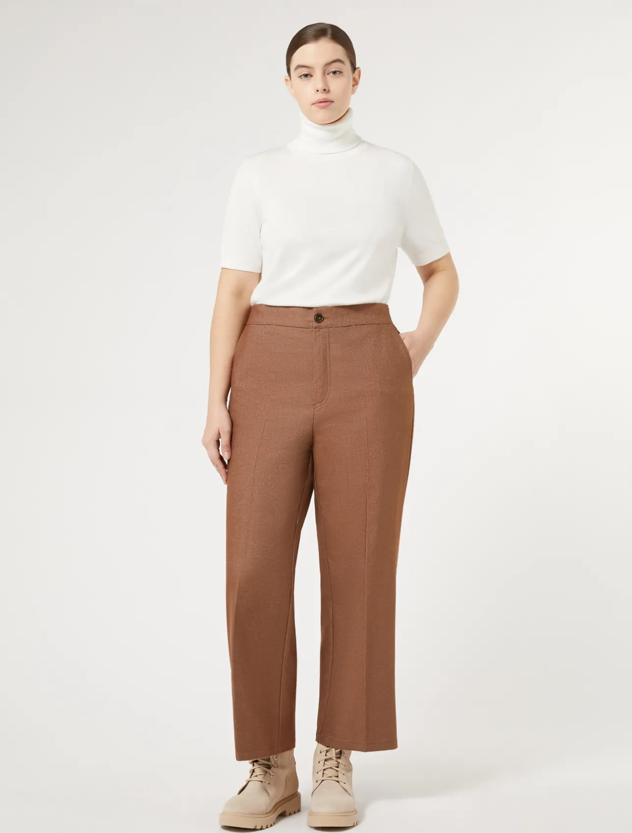 Pantaloni in cotone effetto denim*Marina Rinaldi Clearance
