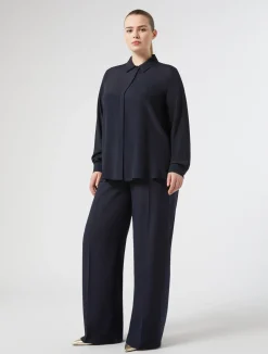 Pantaloni in crêpe envers satin*Marina Rinaldi Discount