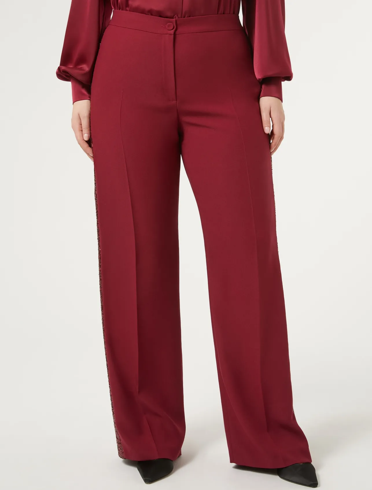 Pantaloni in crêpe envers satin*Marina Rinaldi Outlet