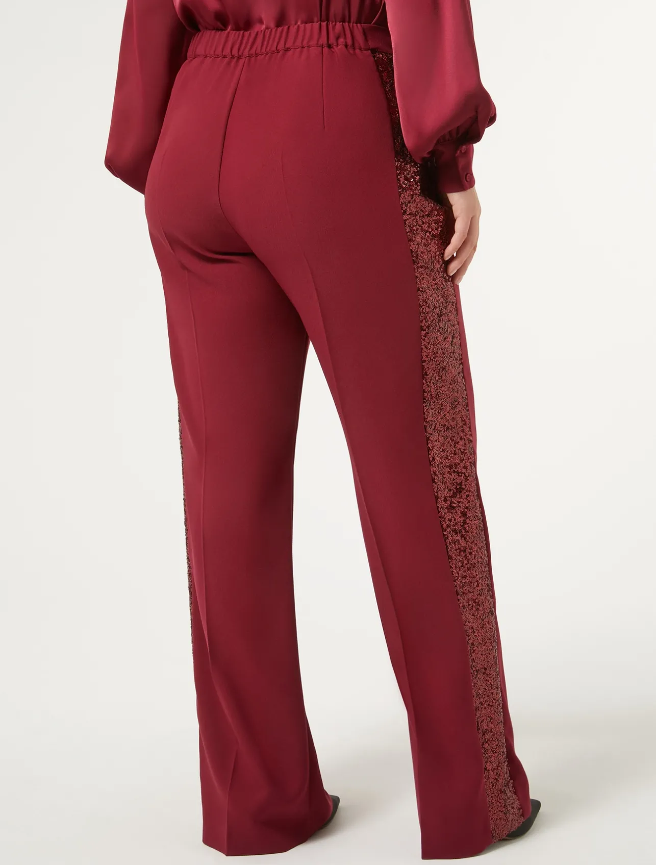 Pantaloni in crêpe envers satin*Marina Rinaldi Outlet
