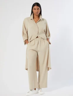 Pantaloni in crêpe envers satin*Marina Rinaldi Discount