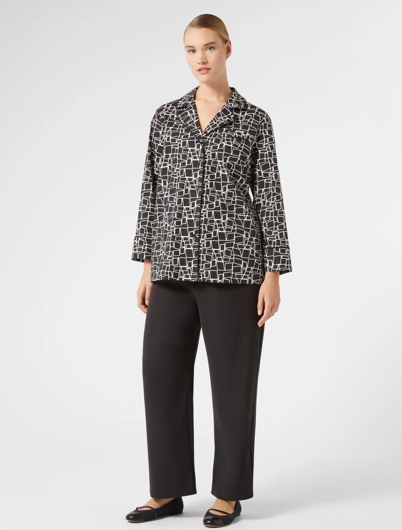 Pantaloni in crêpe envers satin*Marina Rinaldi New