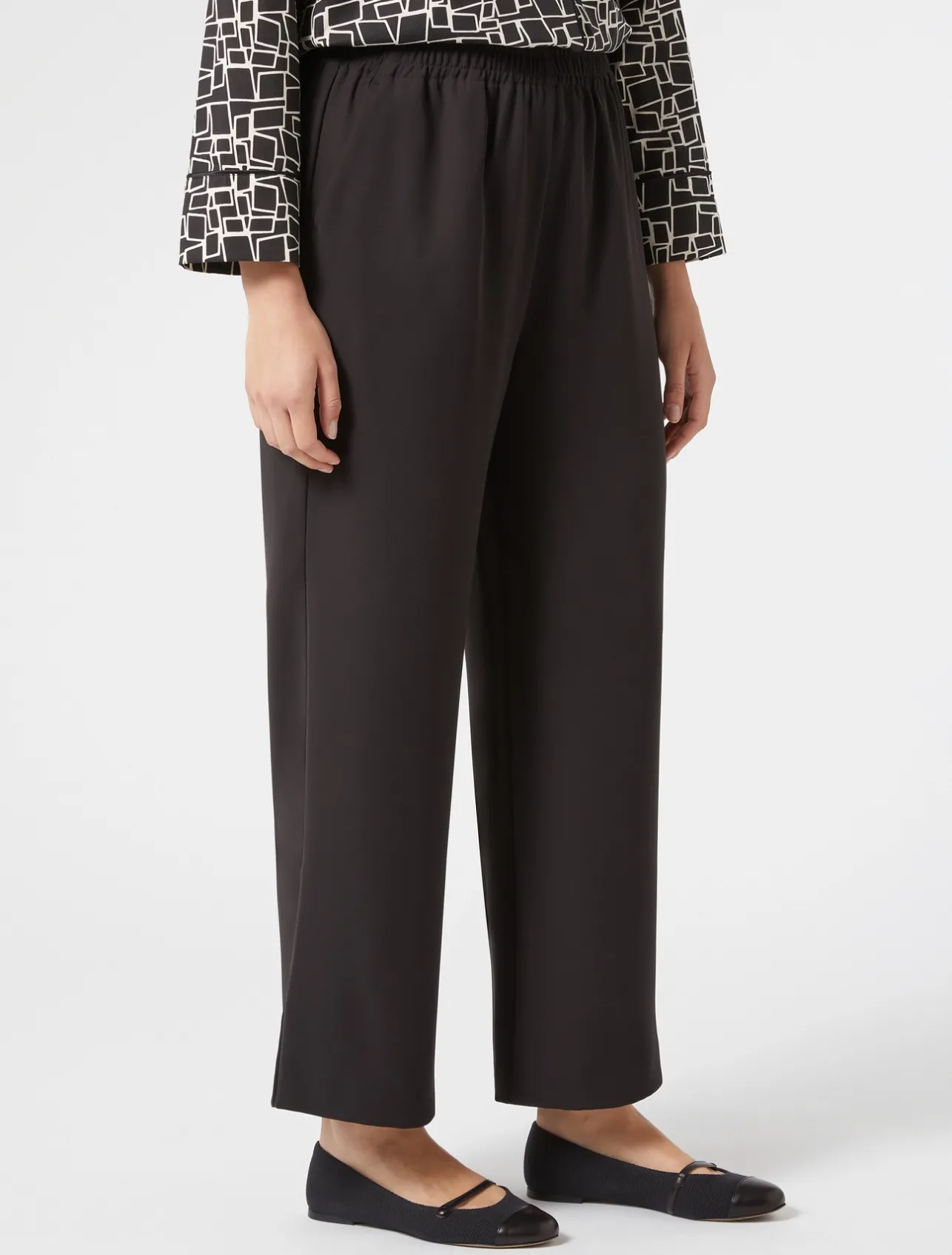 Pantaloni in crêpe envers satin*Marina Rinaldi New