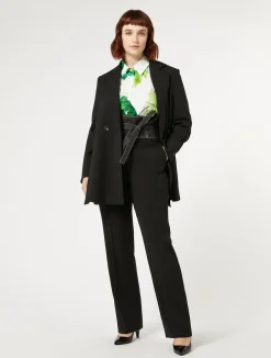 Pantaloni in crêpe satin di lana*Marina Rinaldi Online