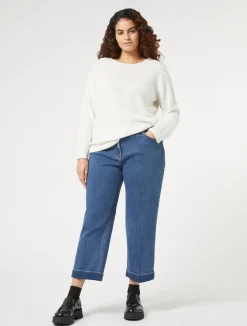 Pantaloni in denim di cotone stretch*Marina Rinaldi Discount
