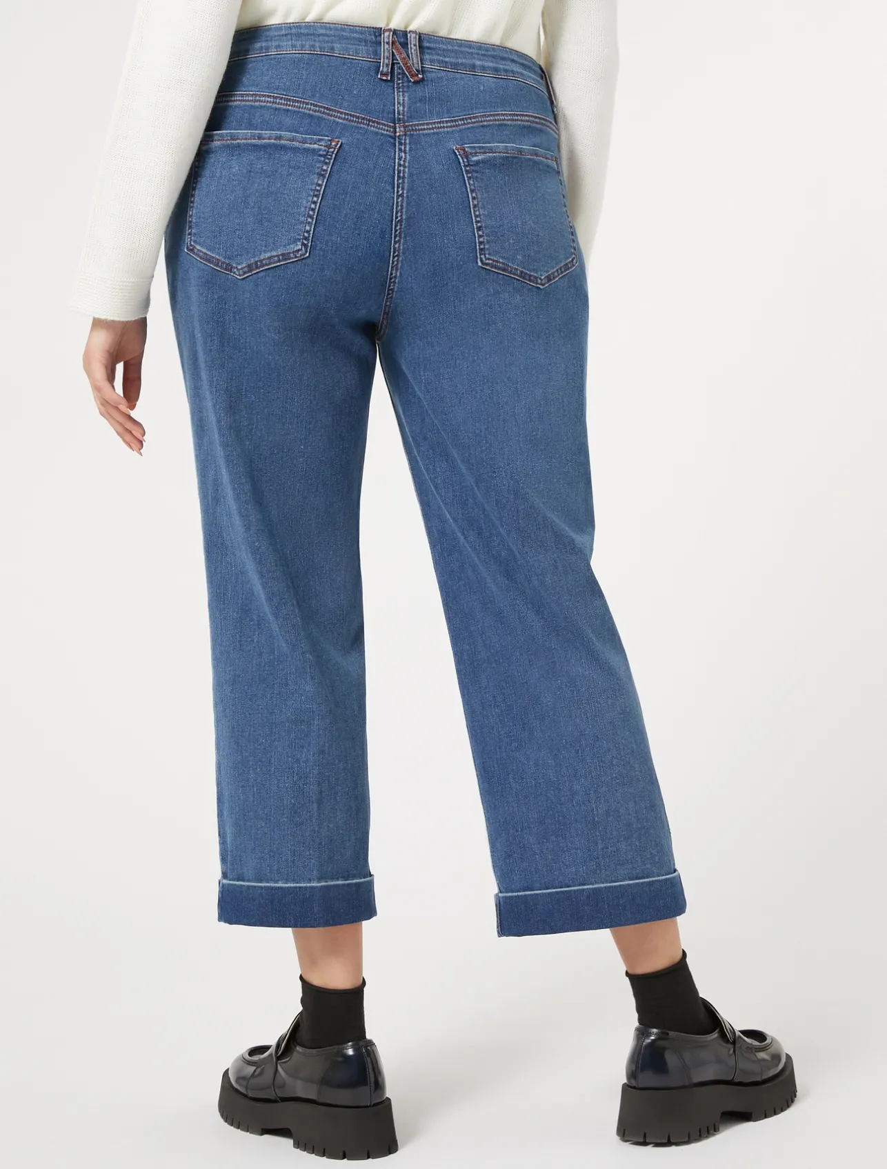 Pantaloni in denim di cotone stretch*Marina Rinaldi Discount