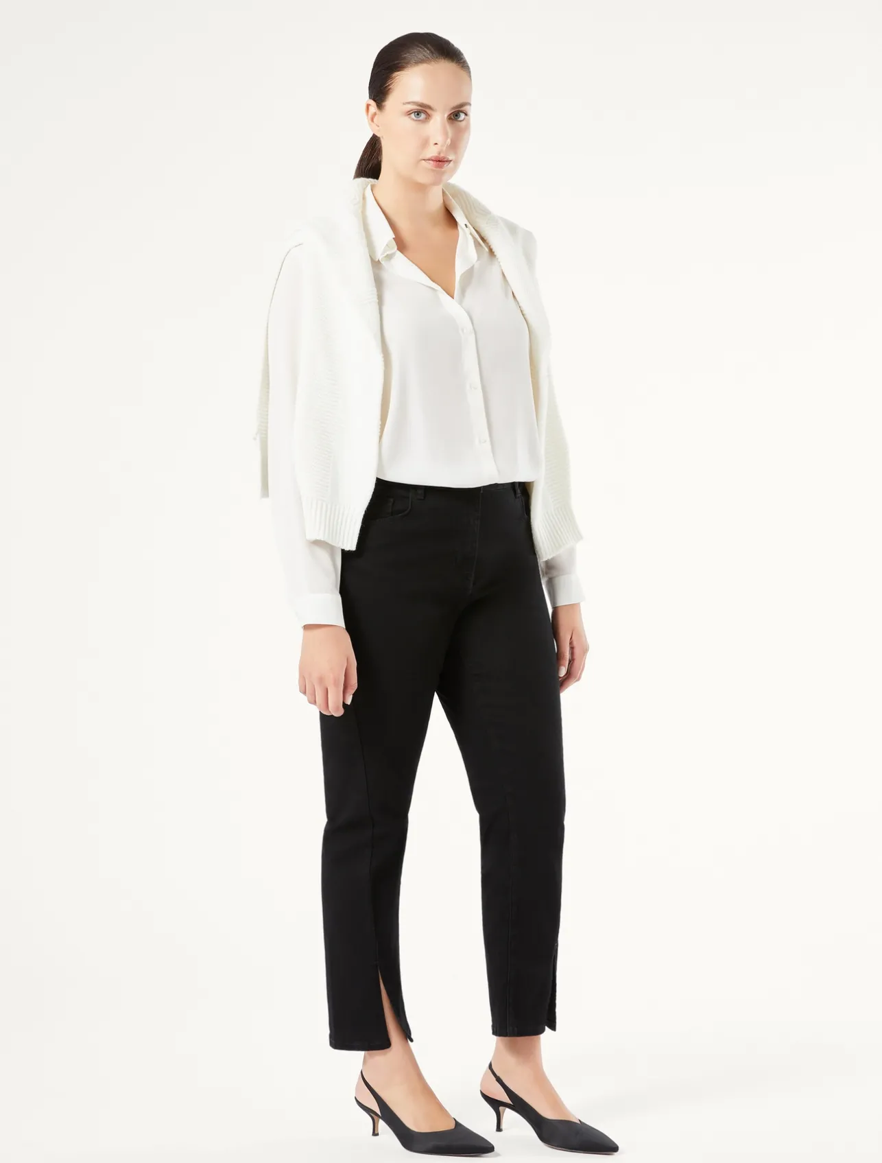 Pantaloni in denim di cotone stretch*Marina Rinaldi New