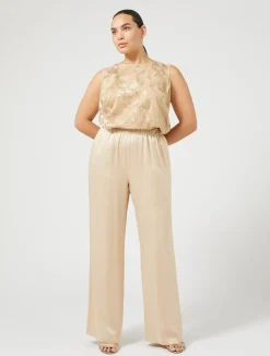Pantaloni in envers satin lucido*Marina Rinaldi Discount