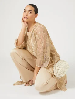 Pantaloni in envers satin lucido*Marina Rinaldi Discount