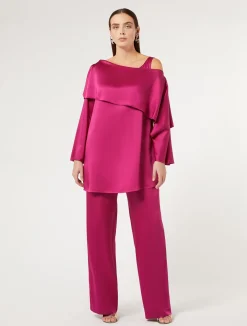 Pantaloni in envers satin lucido*Marina Rinaldi Hot