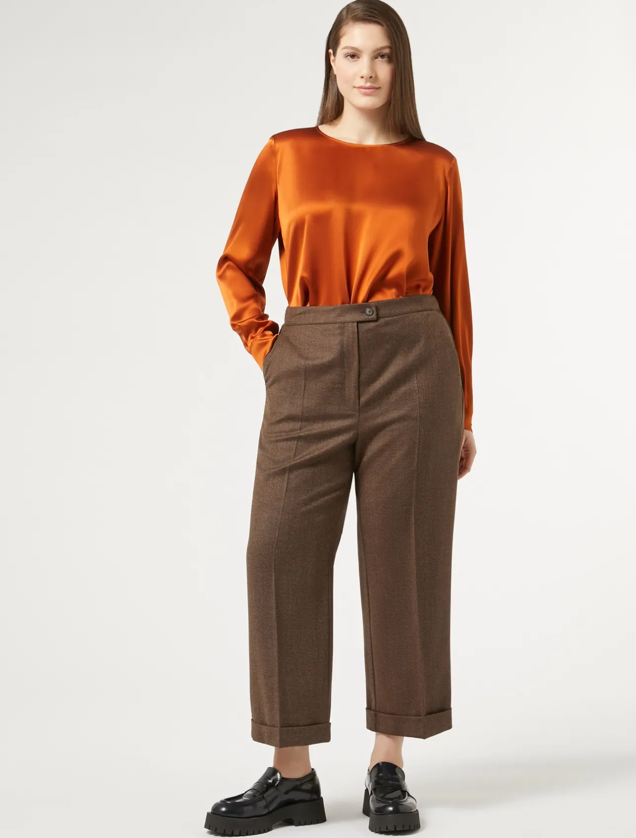 Pantaloni in flanella di lana*Marina Rinaldi Best