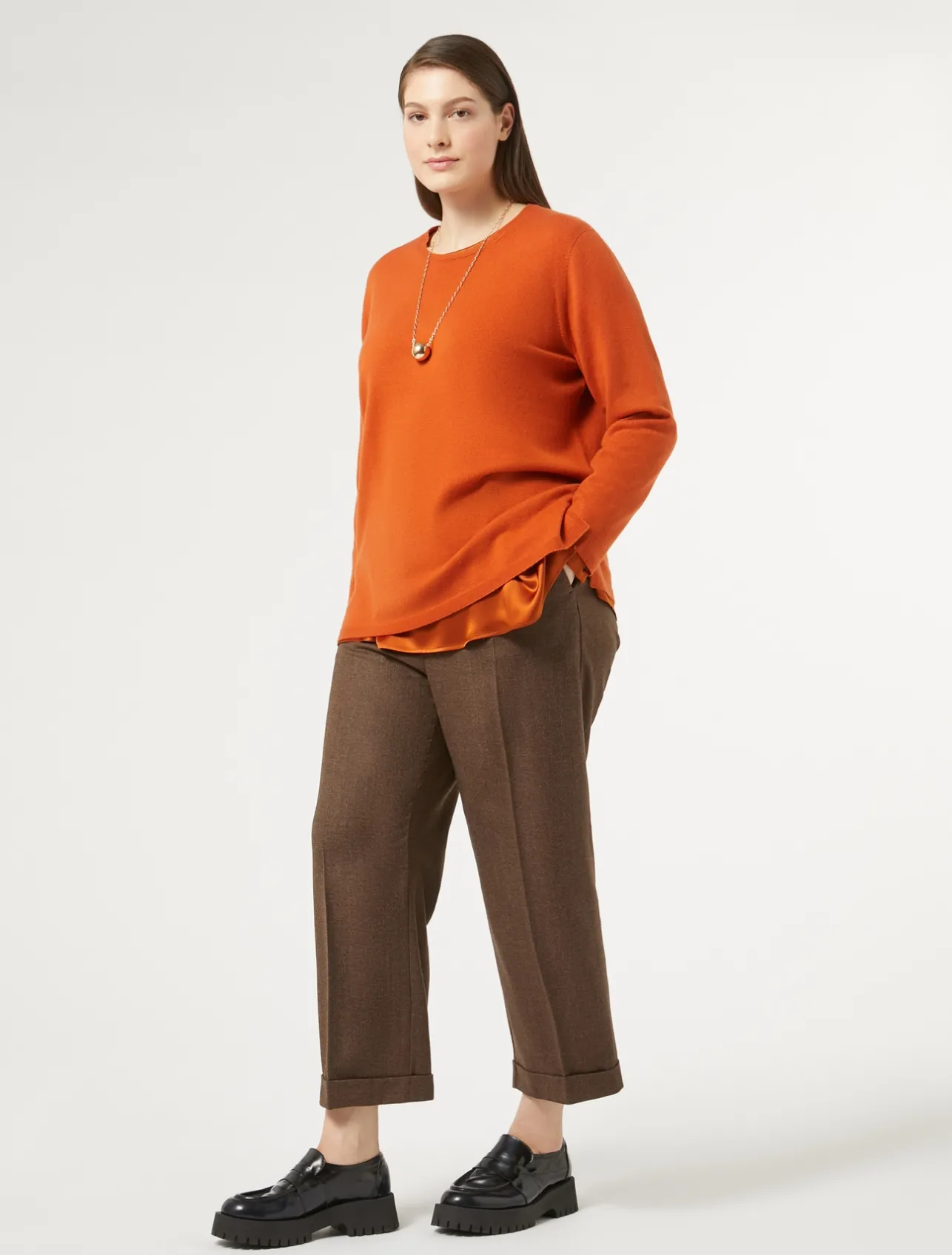 Pantaloni in flanella di lana*Marina Rinaldi Best