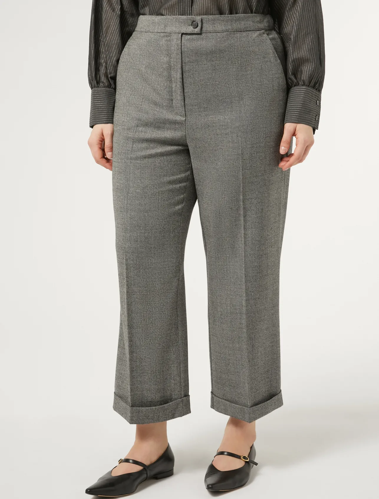 Pantaloni in flanella di lana*Marina Rinaldi Clearance