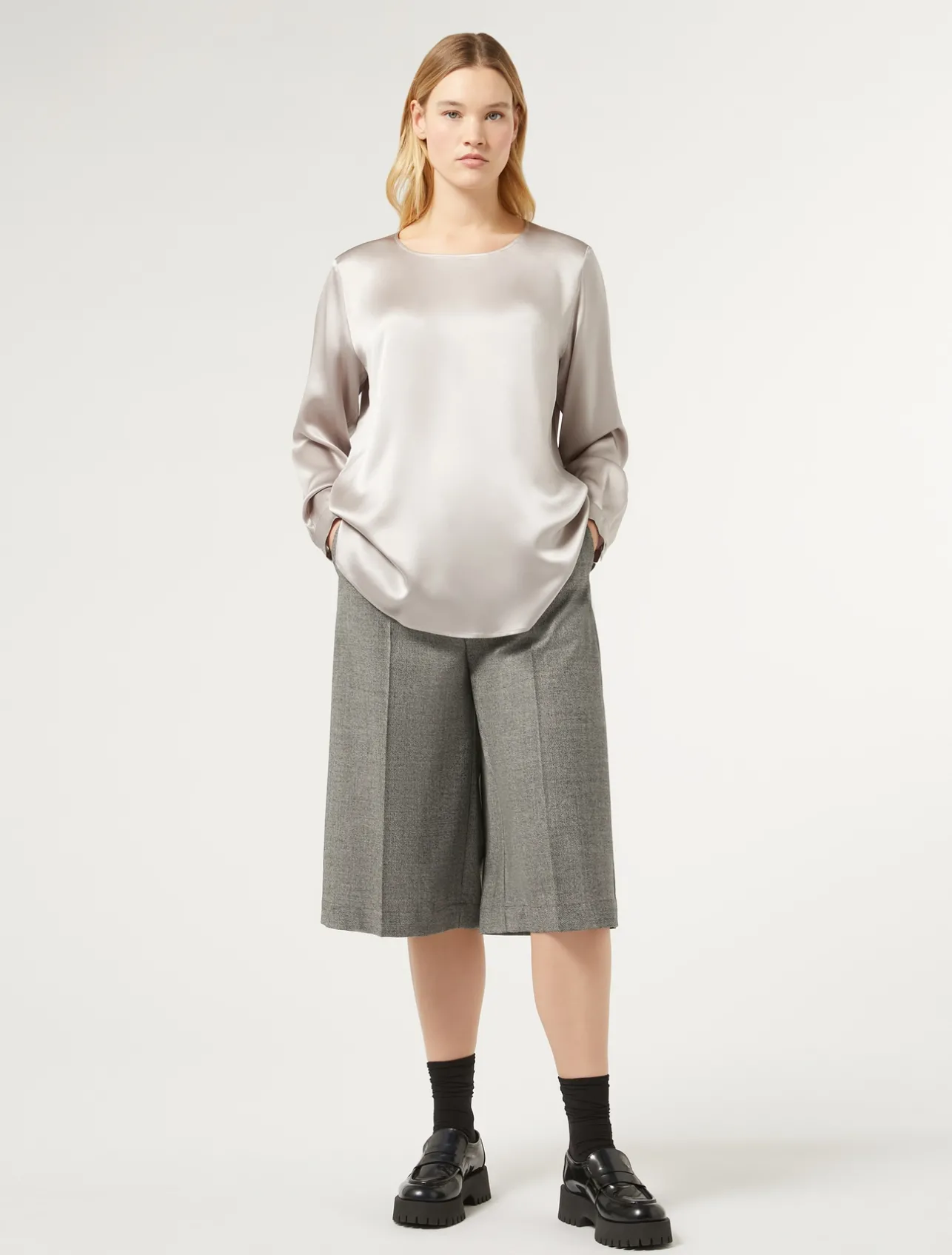 Pantaloni in flanella di lana*Marina Rinaldi Fashion