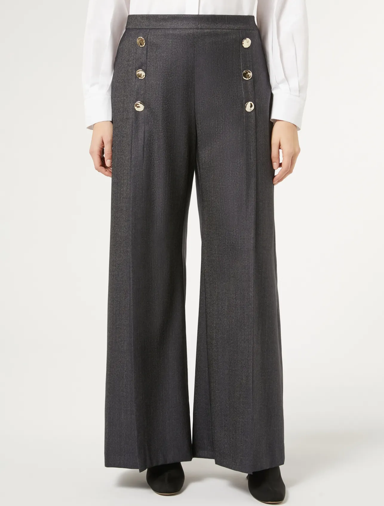 Pantaloni in lana e seta*Marina Rinaldi Discount