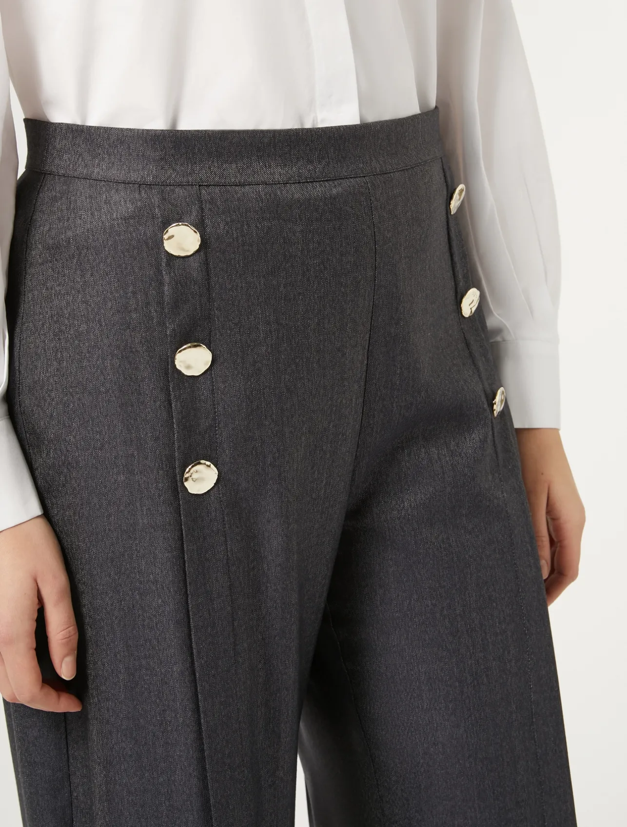 Pantaloni in lana e seta*Marina Rinaldi Discount
