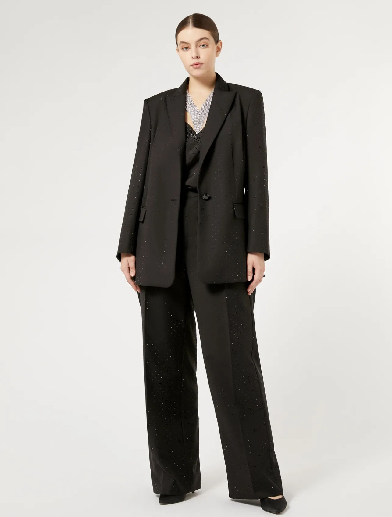 Pantaloni in levantina con strass*Marina Rinaldi Outlet