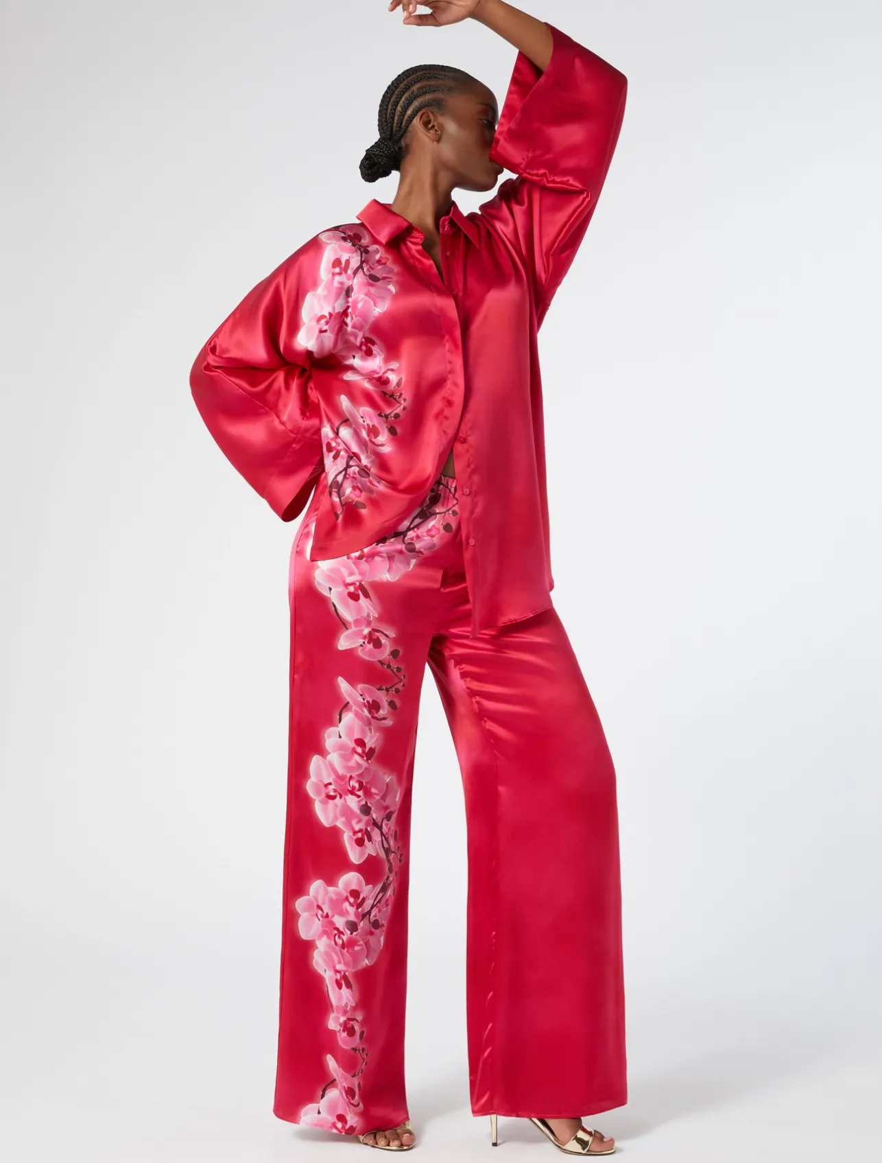 Pantaloni in raso di seta*Marina Rinaldi Discount