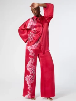 Pantaloni in raso di seta*Marina Rinaldi Discount