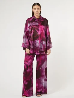 Pantaloni in raso di seta*Marina Rinaldi New