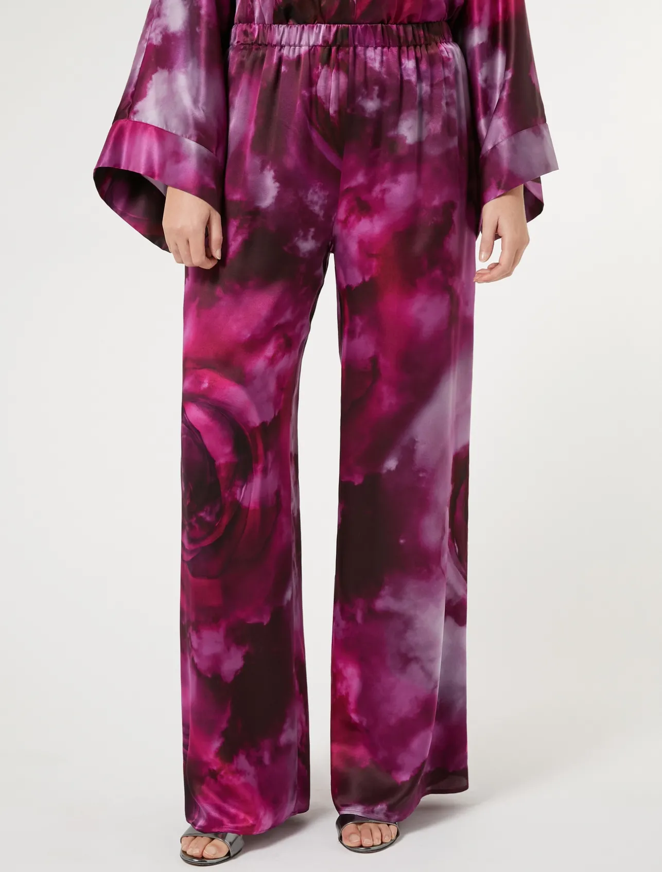 Pantaloni in raso di seta*Marina Rinaldi New
