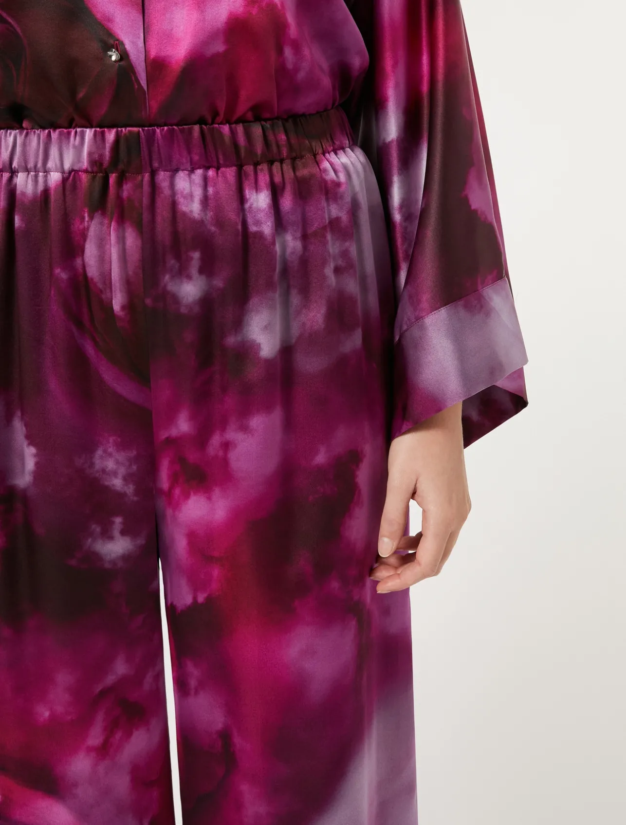 Pantaloni in raso di seta*Marina Rinaldi New