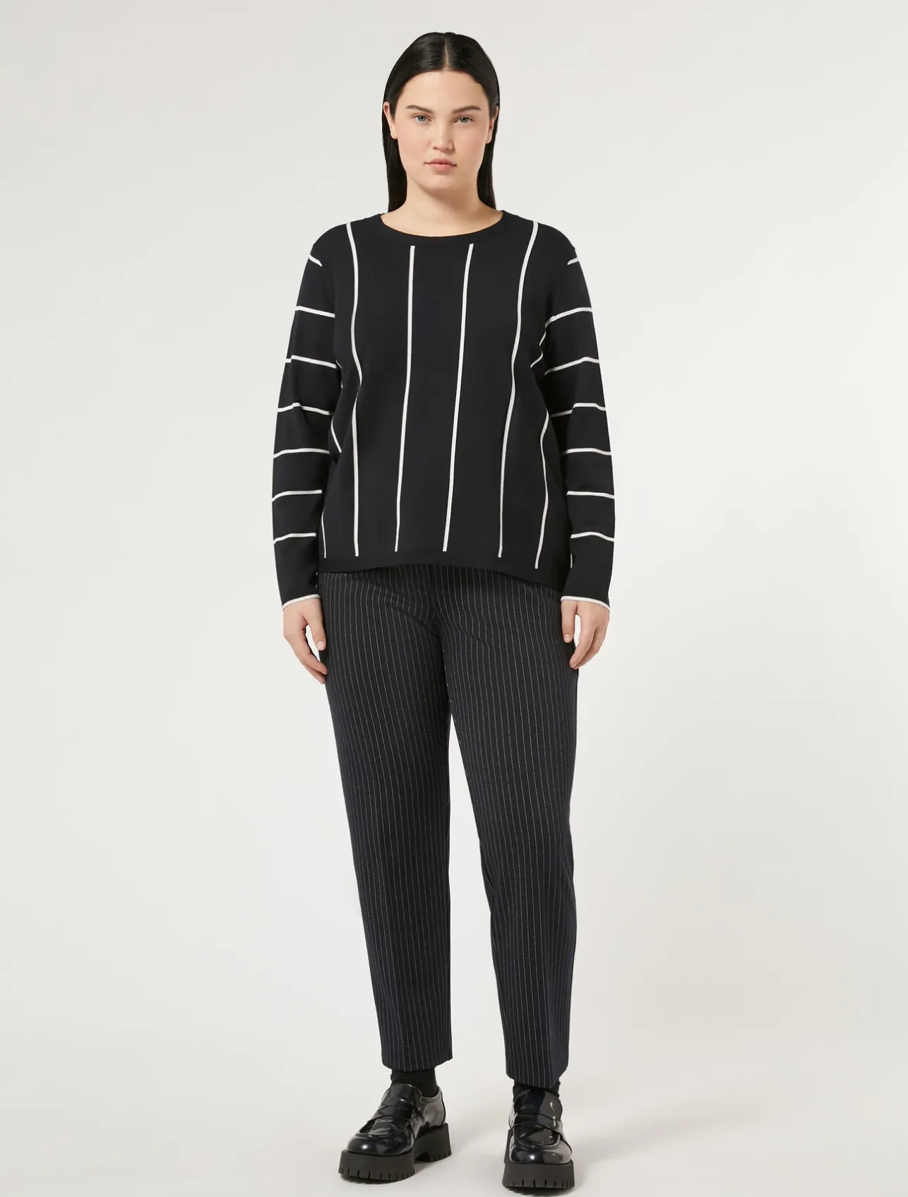 Pantaloni in tessuto punto Milano*Marina Rinaldi Fashion