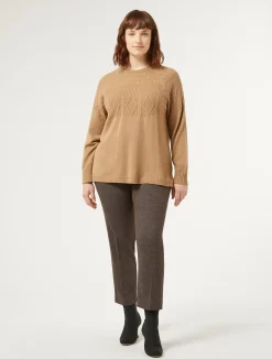 Pantaloni in tessuto tinto filo e viscosa*Marina Rinaldi Discount