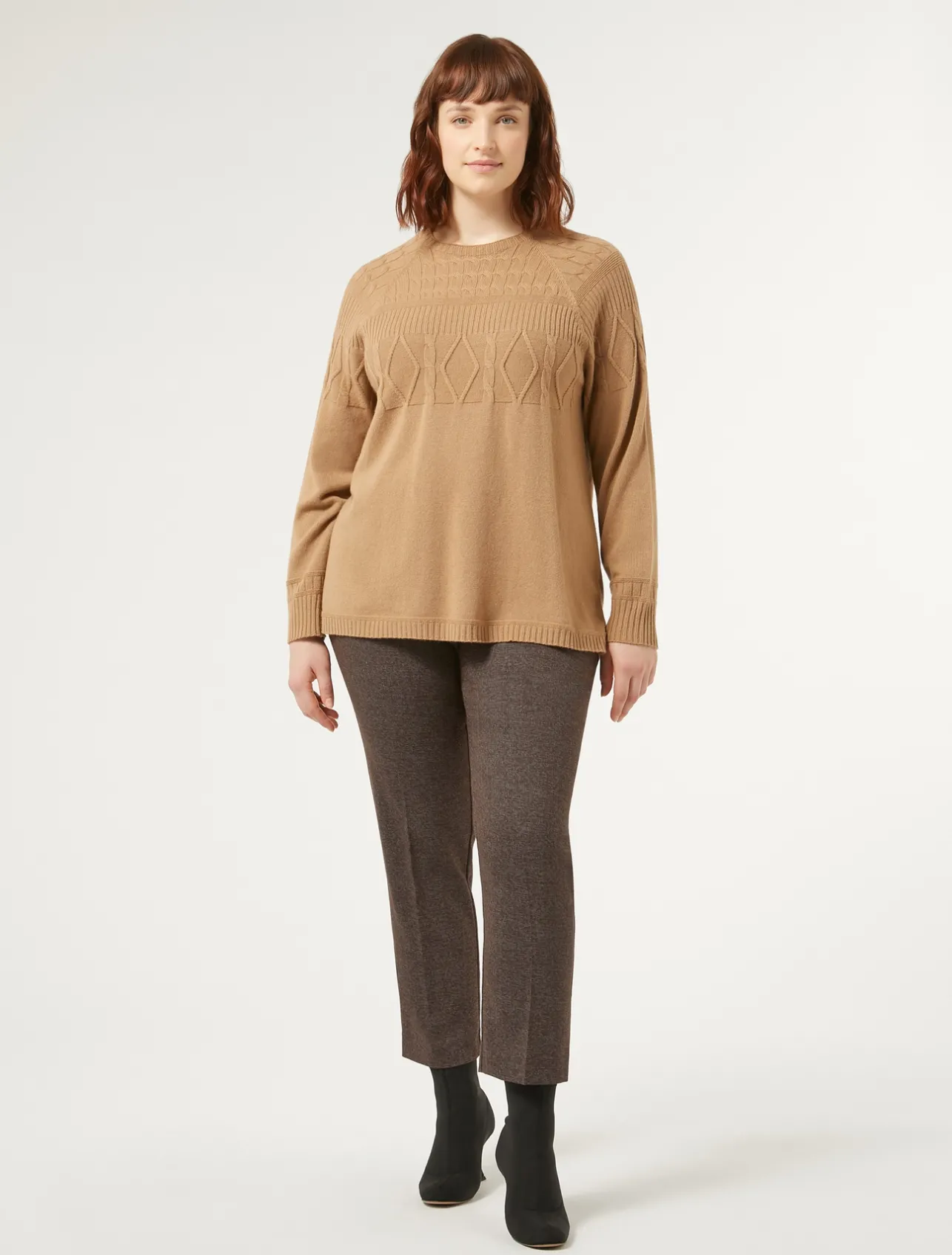Pantaloni in tessuto tinto filo e viscosa*Marina Rinaldi Discount