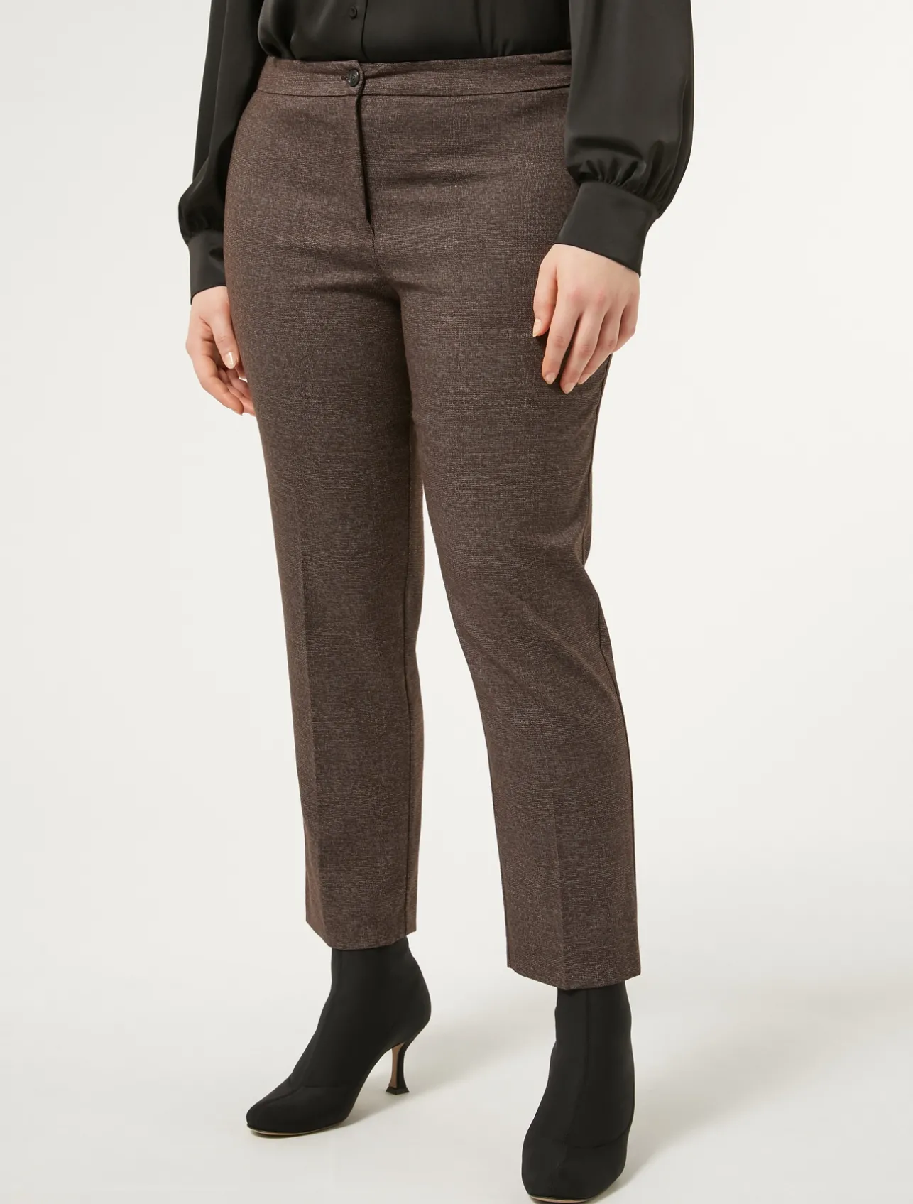 Pantaloni in tessuto tinto filo e viscosa*Marina Rinaldi Discount