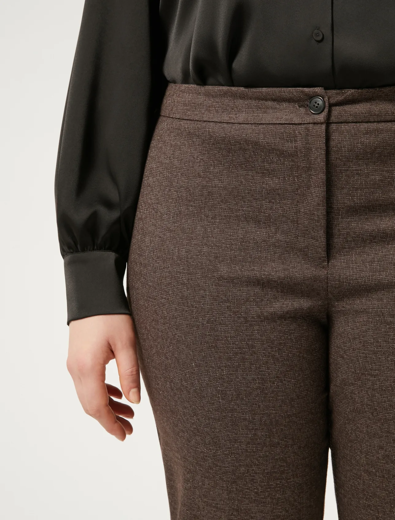 Pantaloni in tessuto tinto filo e viscosa*Marina Rinaldi Discount