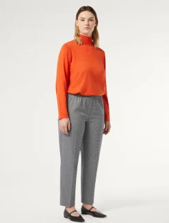 Pantaloni in tessuto tinto filo*Marina Rinaldi Fashion