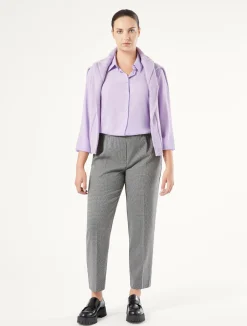 Pantaloni in tessuto tinto filo*Marina Rinaldi Outlet