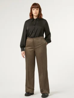 Pantaloni in tessuto tinto filo e viscosa*Marina Rinaldi Hot