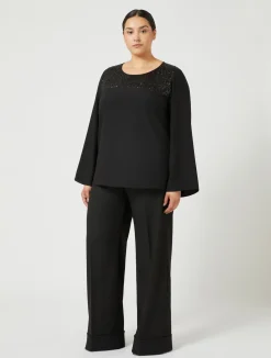 Pantaloni in tessuto tinto filo e viscosa*Marina Rinaldi Clearance