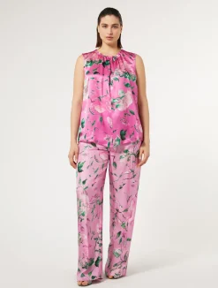 Pantaloni in twill di seta*Marina Rinaldi Fashion