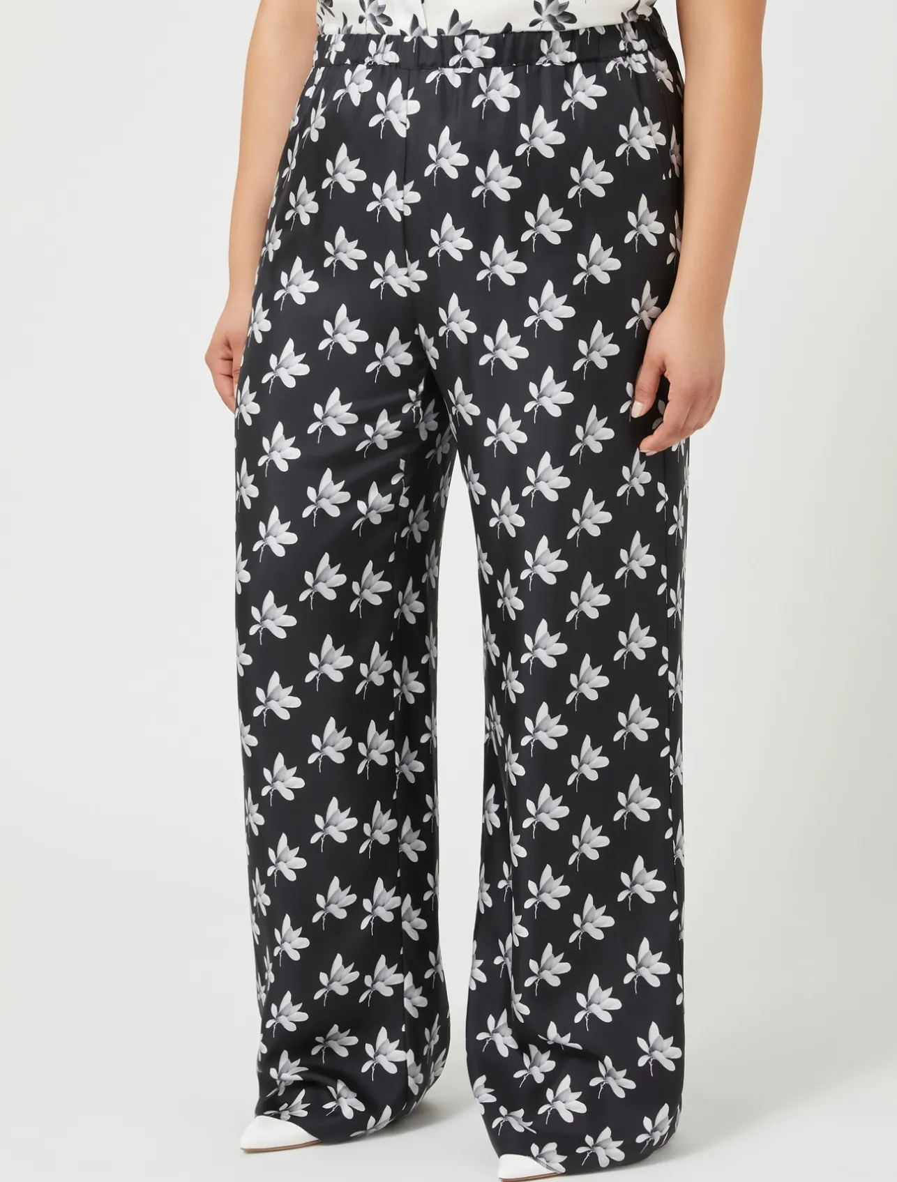 Pantaloni in twill di seta*Marina Rinaldi Discount