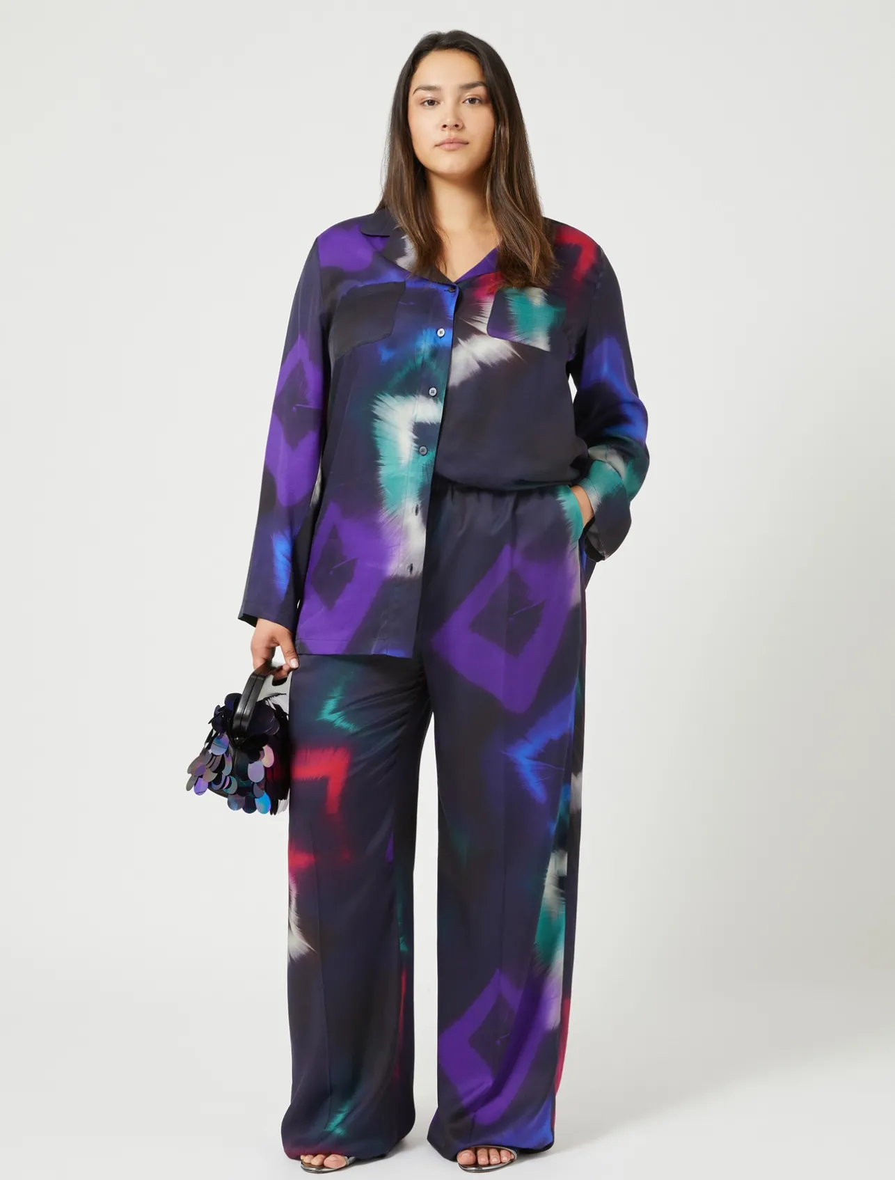 Pantaloni in twill stampato*Marina Rinaldi Best